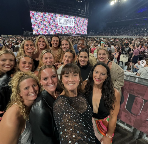 US Women’s Water Polo Team Attends Taylor Swift Concert At Olympic Venue